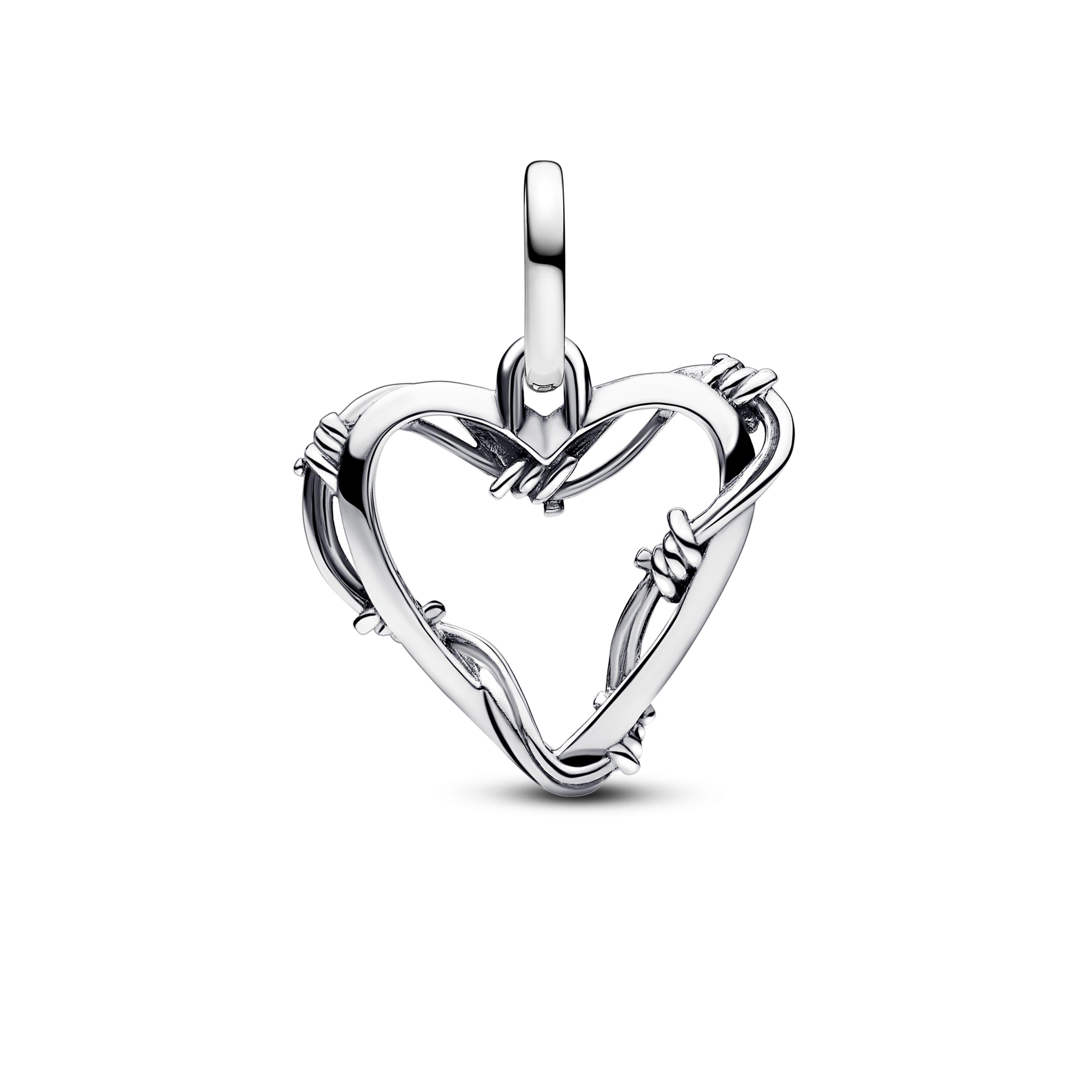 Charm de Medallón Corazón de Alambre-1