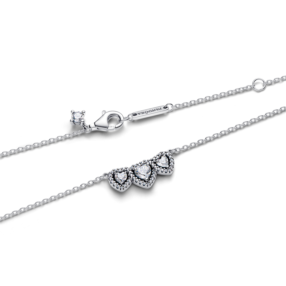 Collar Collier Trilogía de Corazones con Halo-2