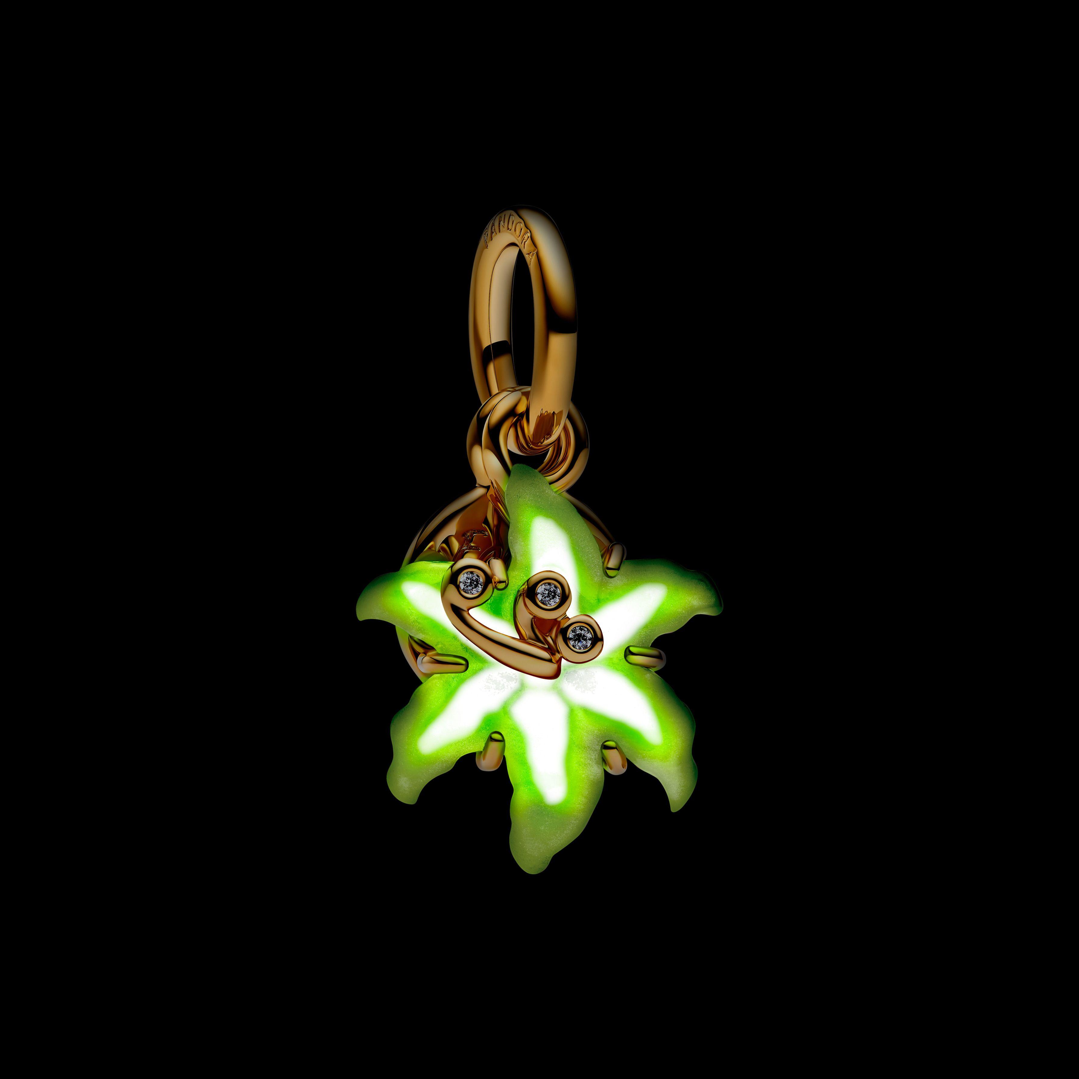 Charm Flor Gota De Sol Enredada Brilla En La Oscuridad De Disney-3