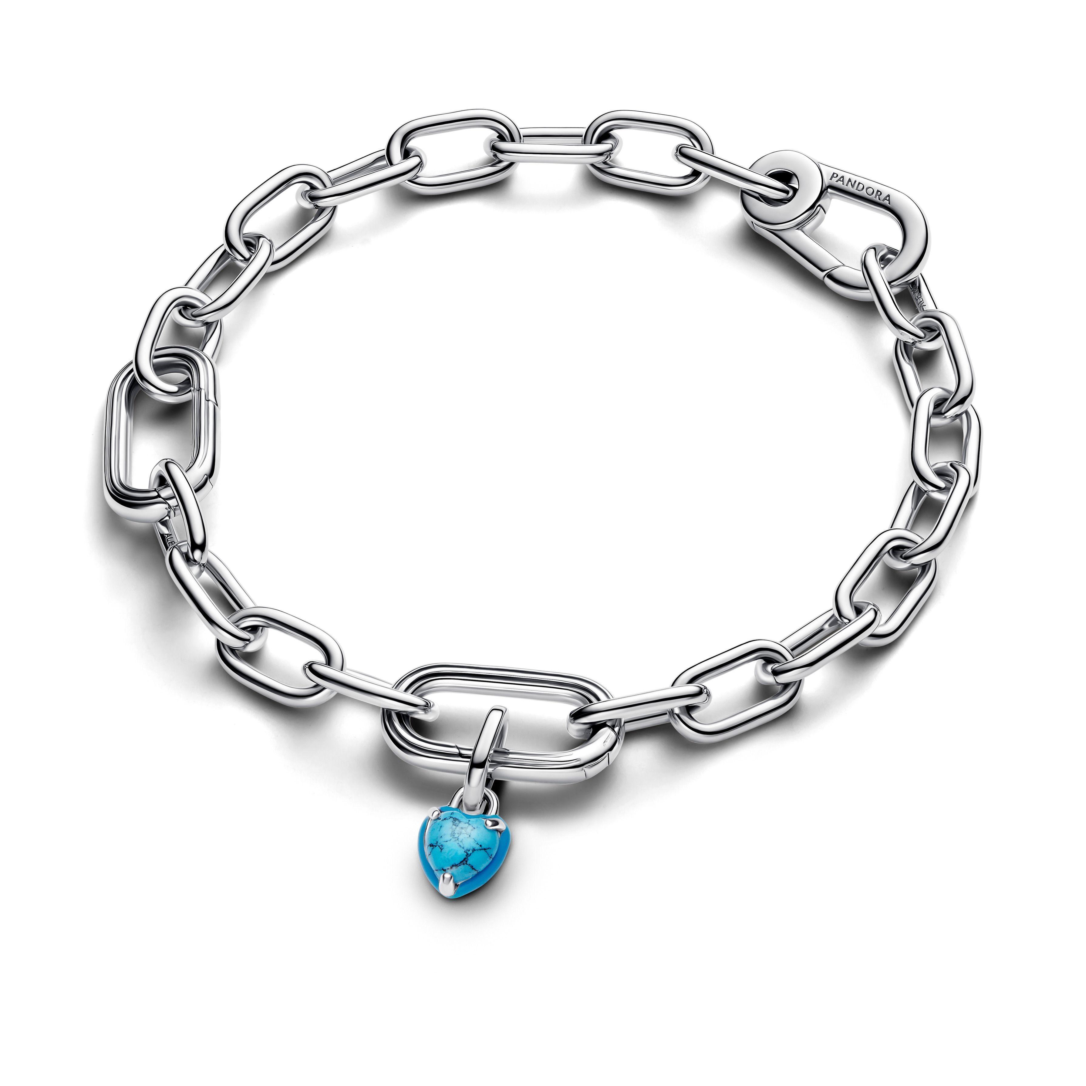 Mini Charm Colgante Corazón Color Turquesa-2