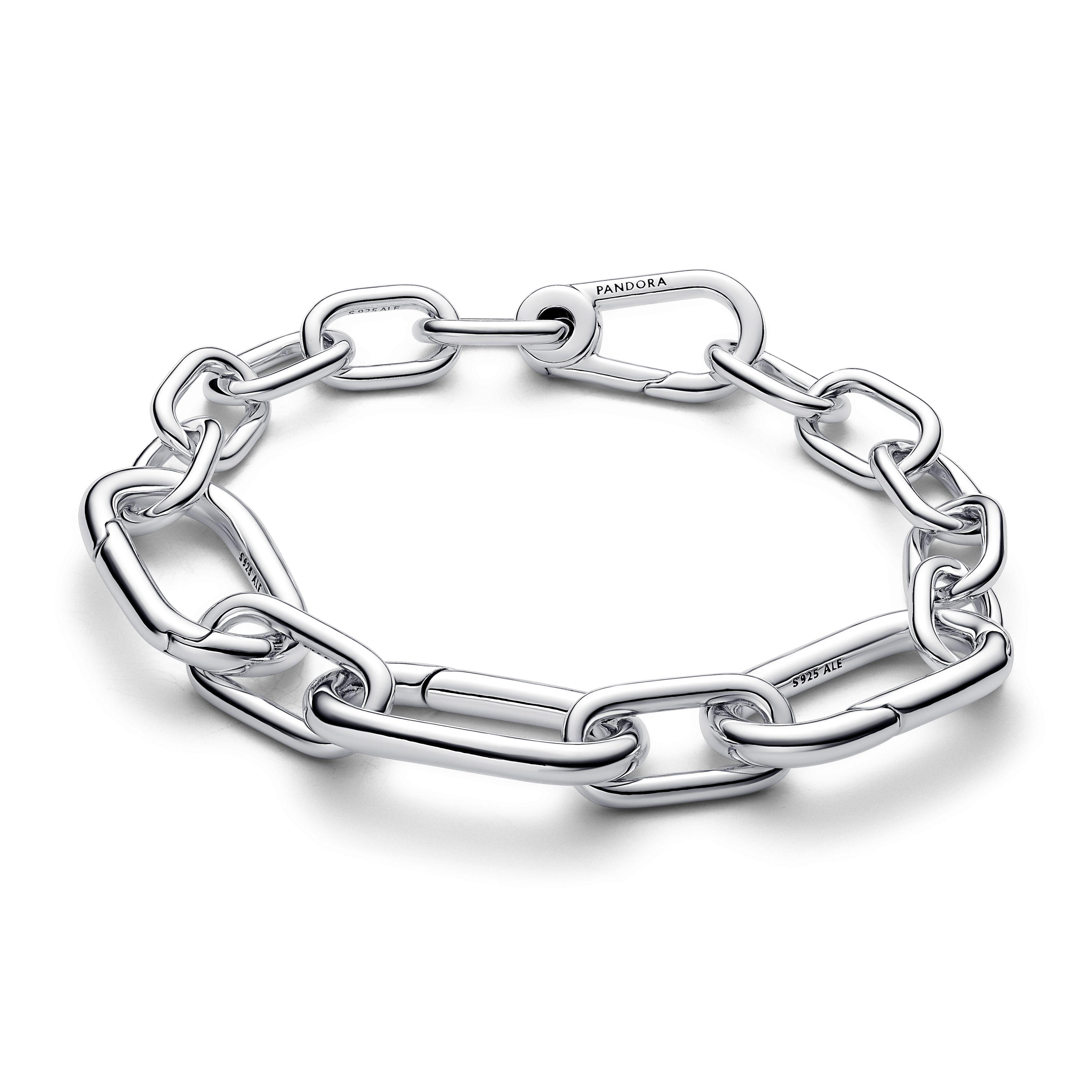 Brazalete en Plata Cadena de Eslabones Grandes-0