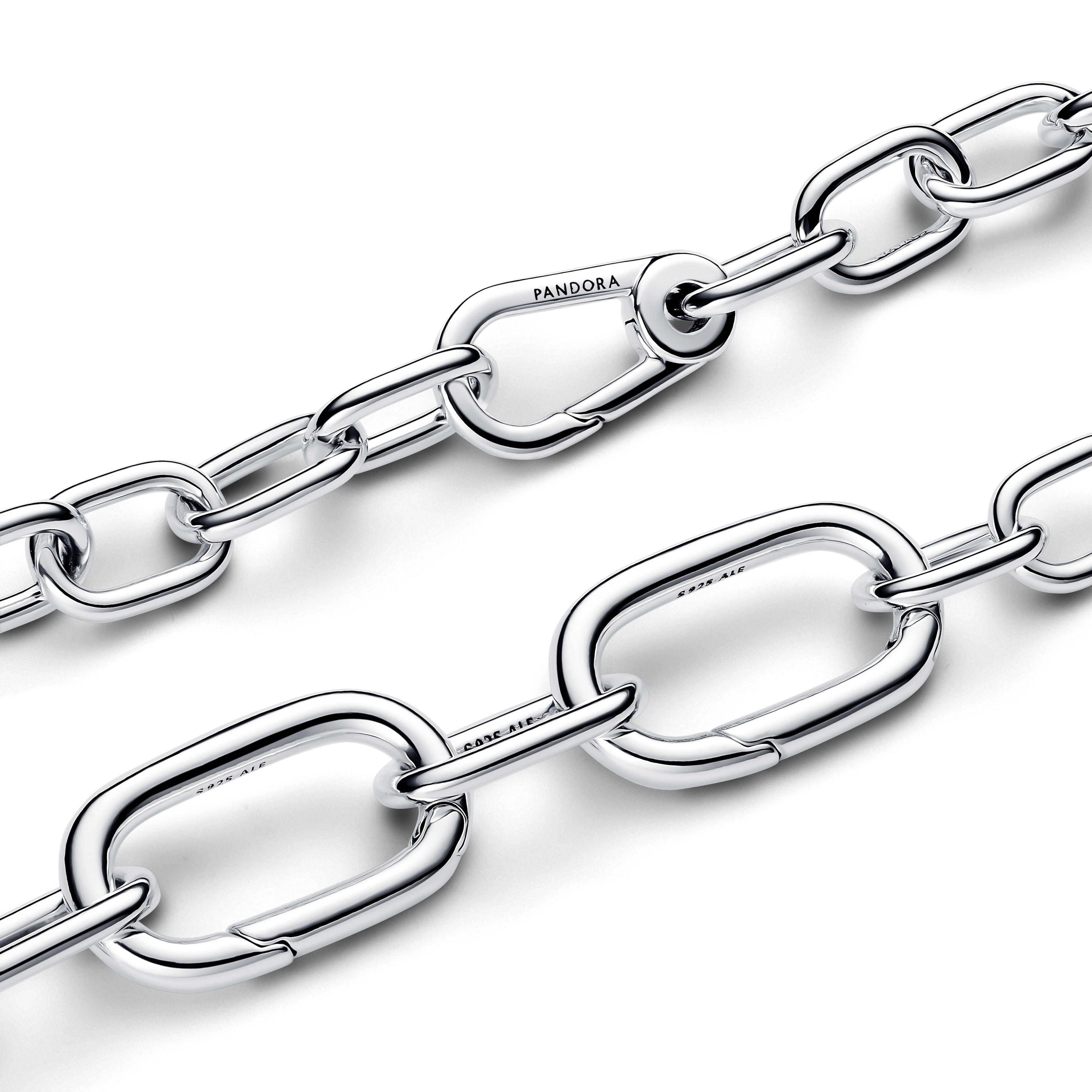 Brazalete en Plata Cadena de Eslabones Grandes-1