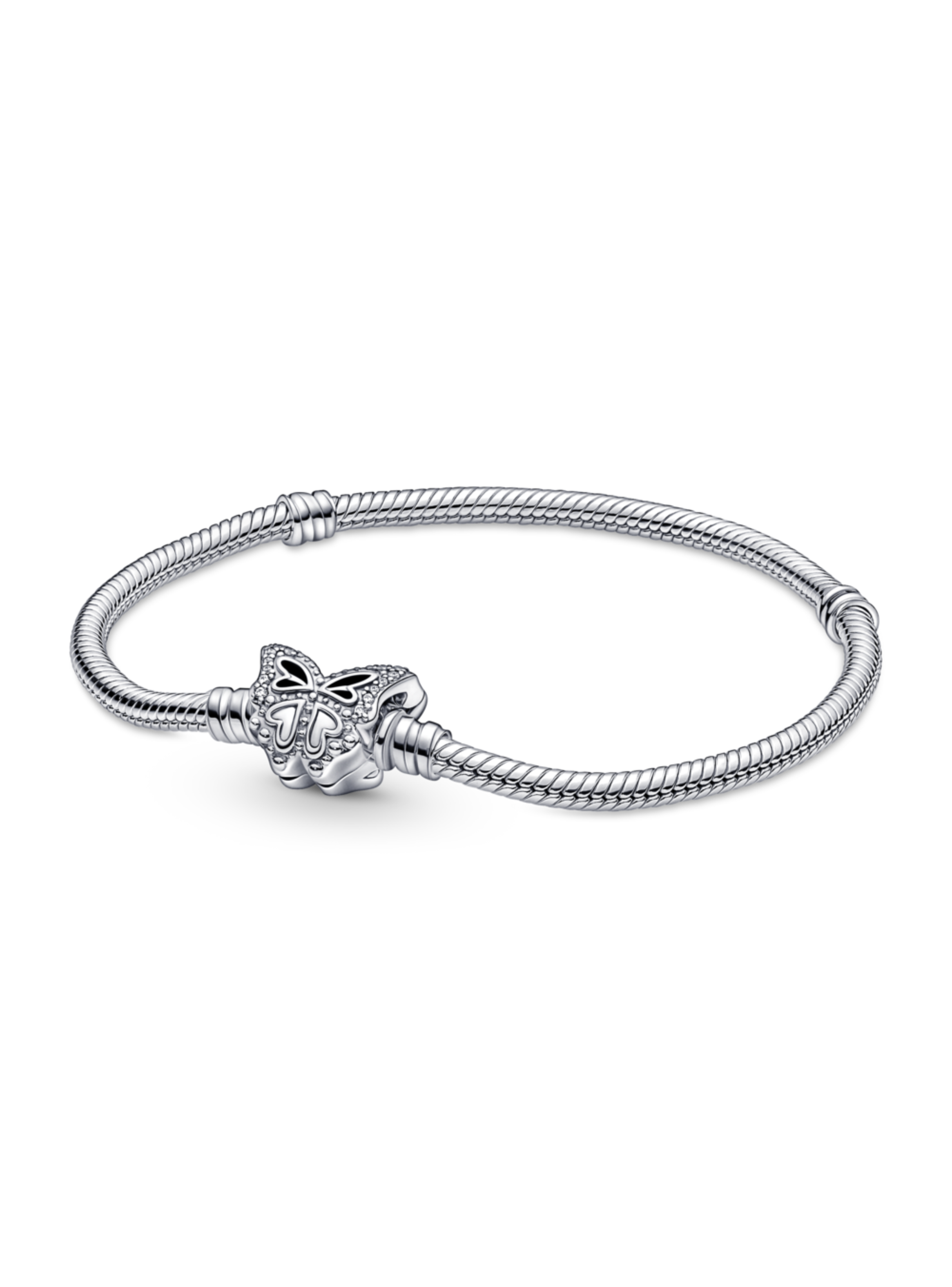 Brazalete en Plata Momentos con cierre de Mariposa-0