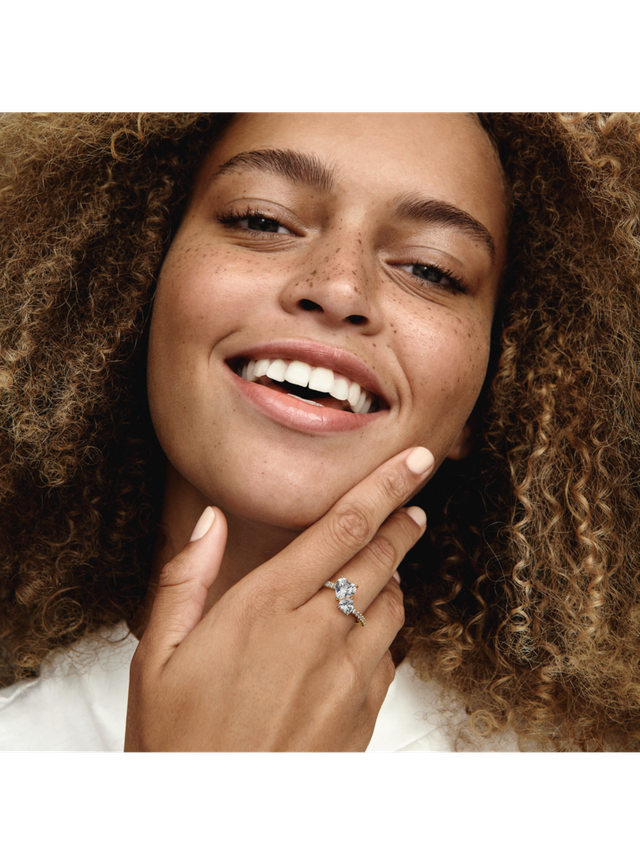 Anillo  en Shine Doble Corazon Brillante -3