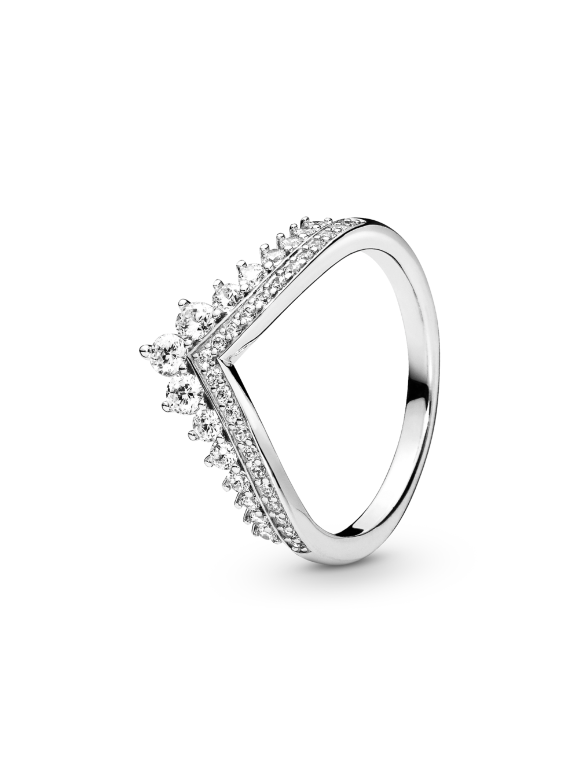Anillo en Plata Deseo de Princesa Circonia Cúbica Clara-2