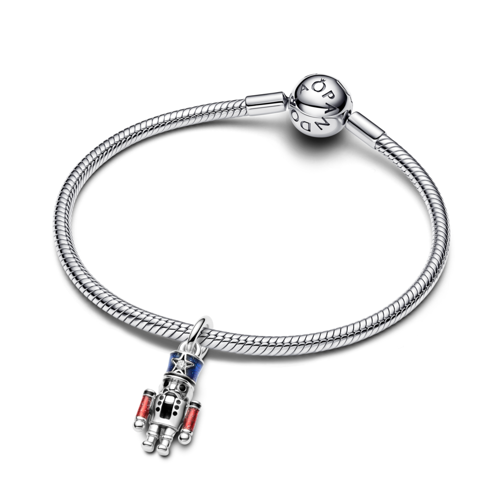 Dije Cascanueces Movible Esmaltes Azul y Rojo en Plata-3