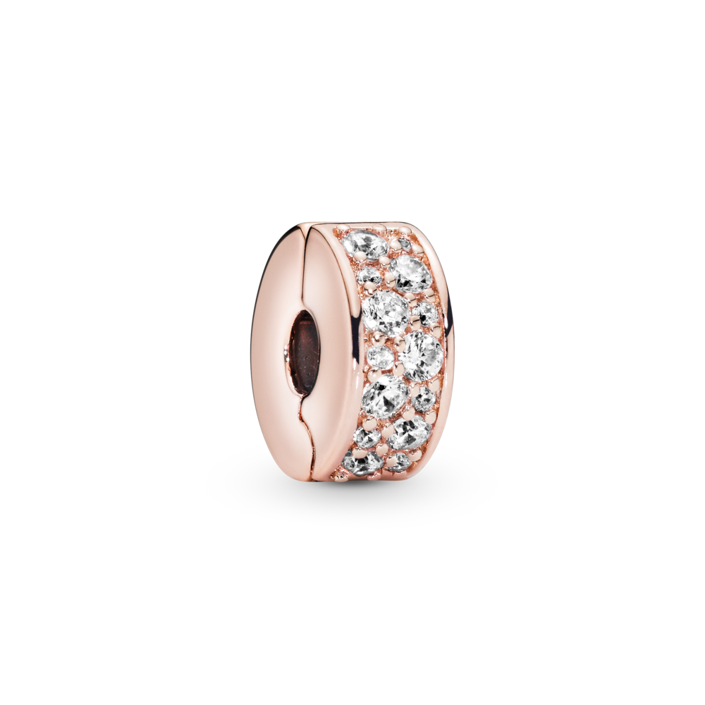 Clip en Rose Elegancia Brillante Circonia Cubica Clara-1