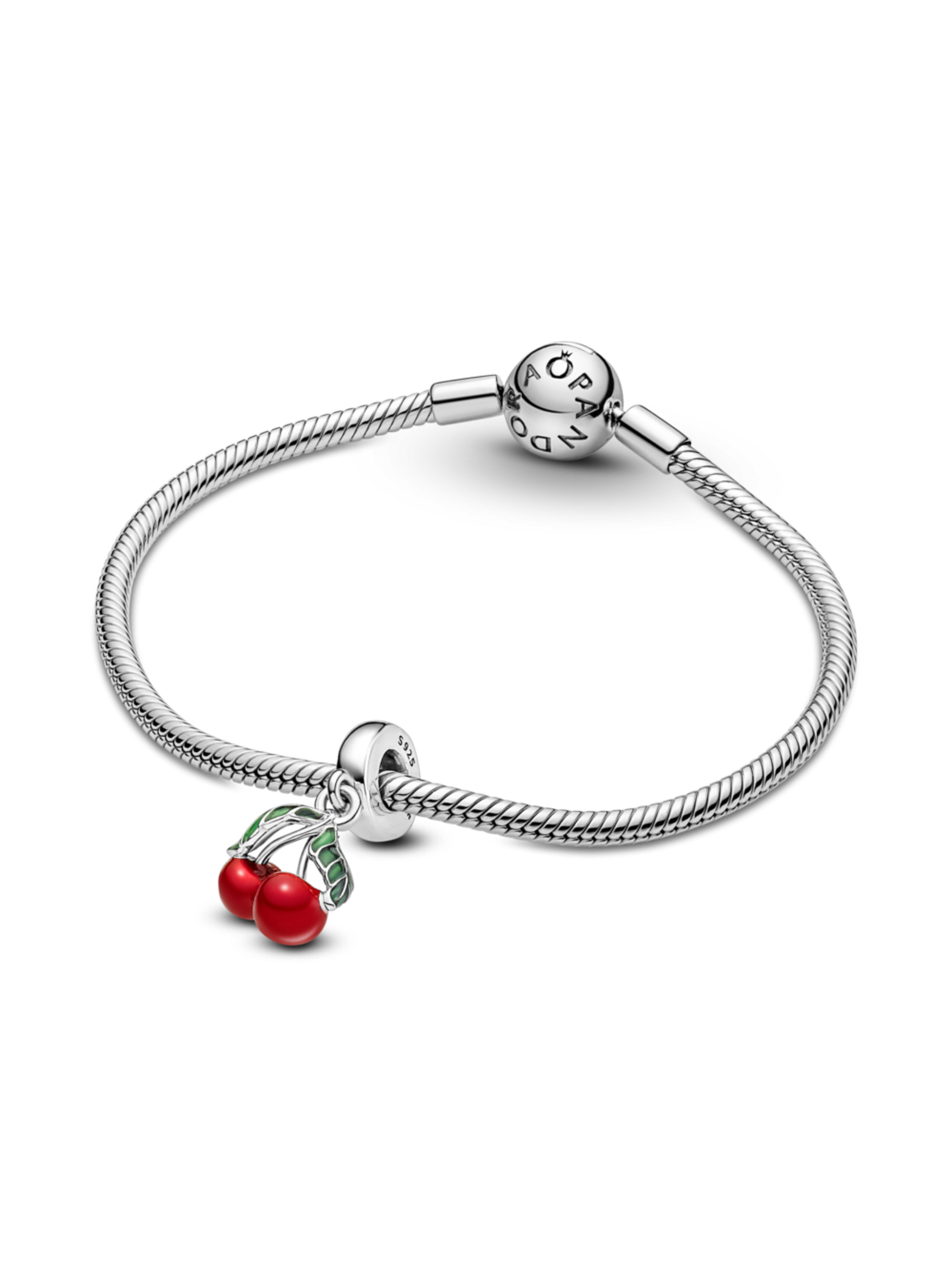 Gift Set Pulsera con Dije Colgante Cereza Asimetrica-0