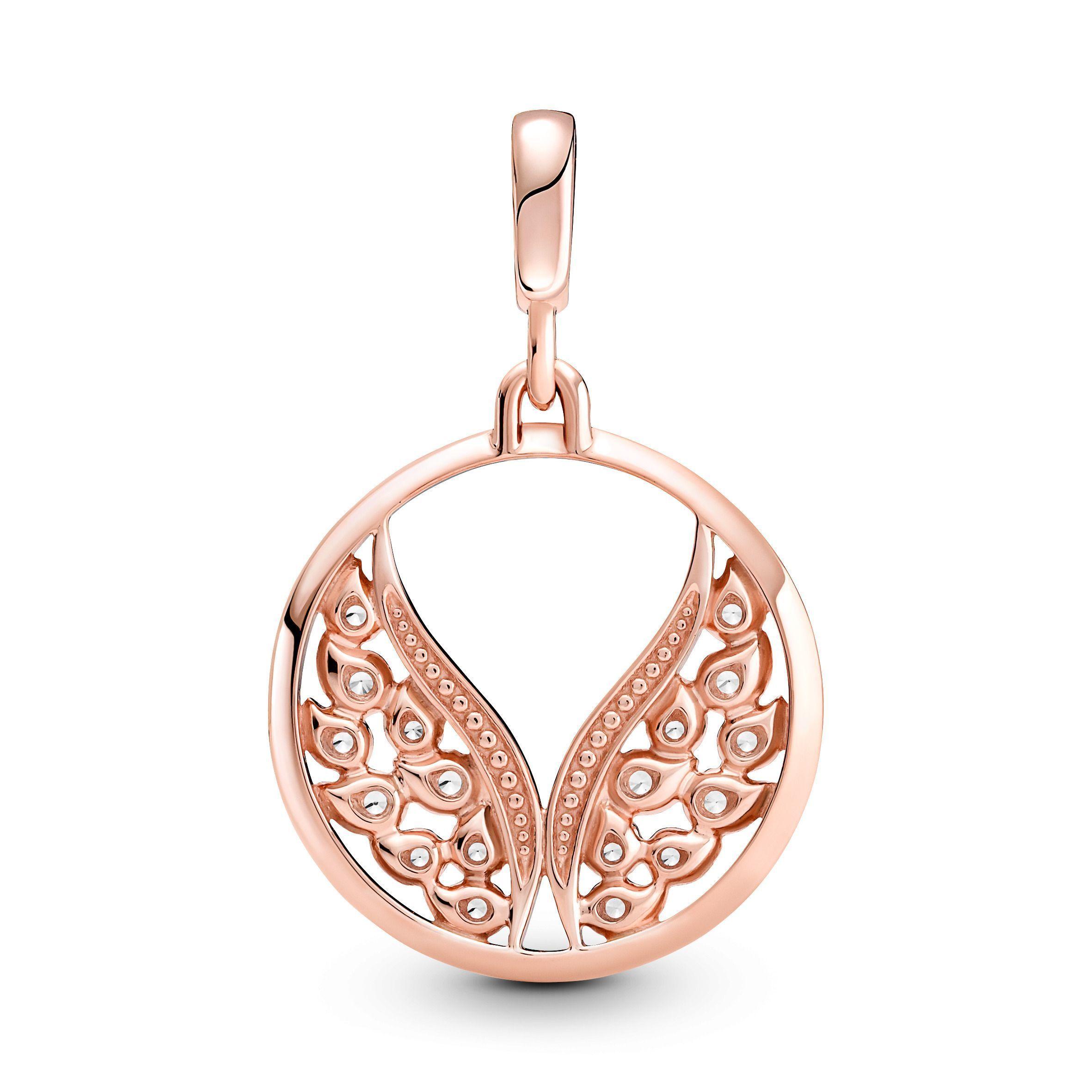 Charm Medallón Alas En Llamas en Rose PandoraMe-1