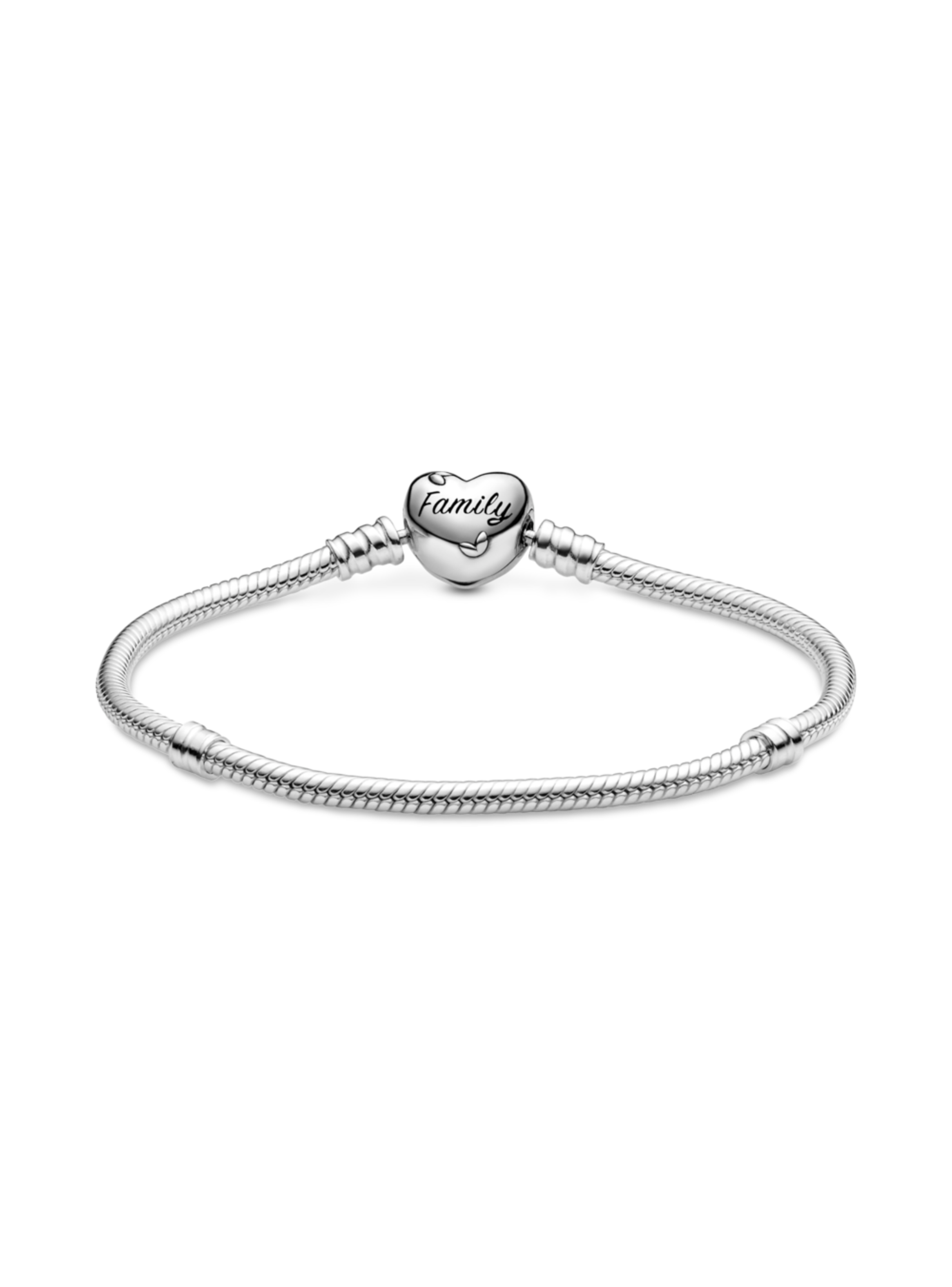 Brazalete en Plata con Cierre de Arbol Familiar en Corazon -1
