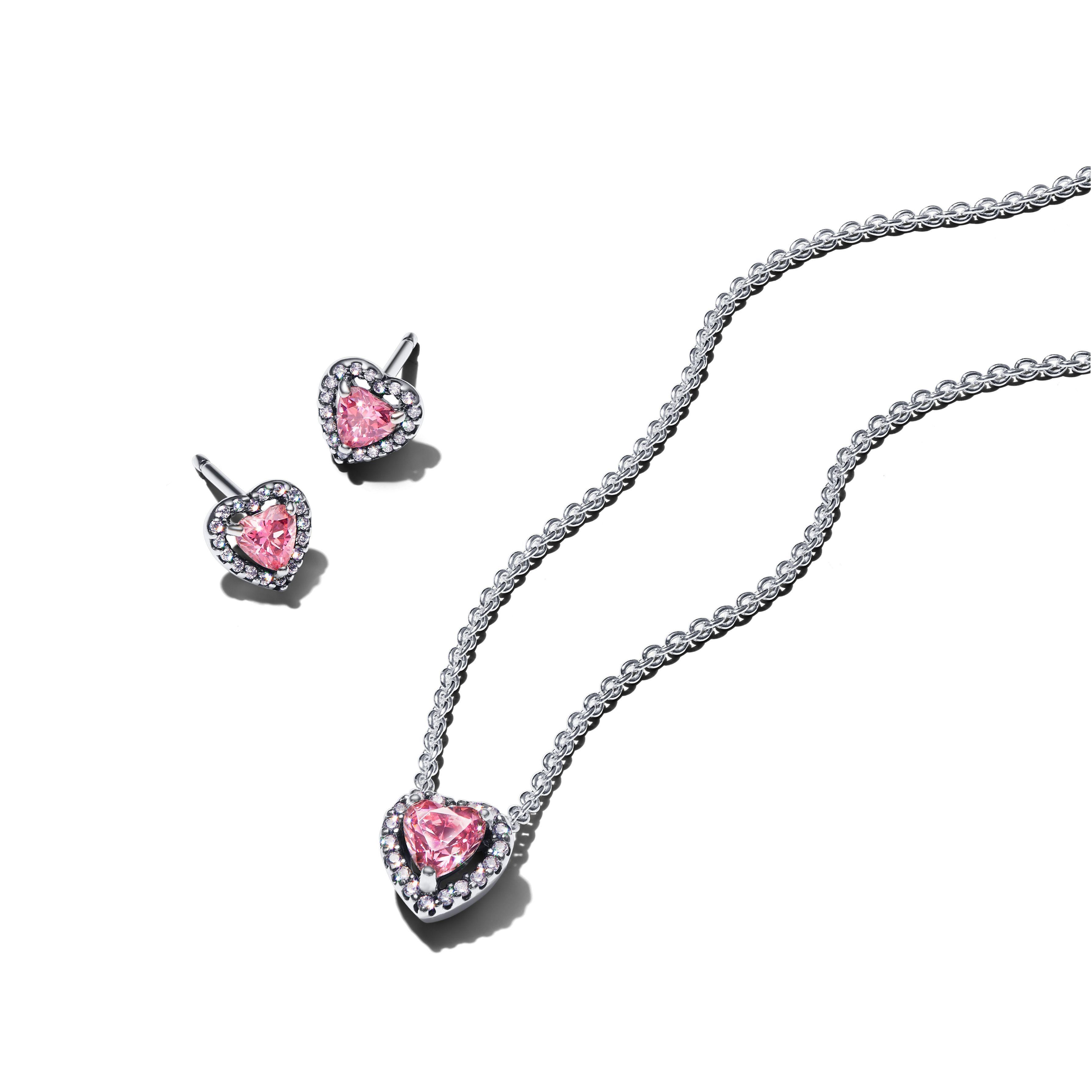 Conjunto para Regalo Joyas Corazón Rosa-0