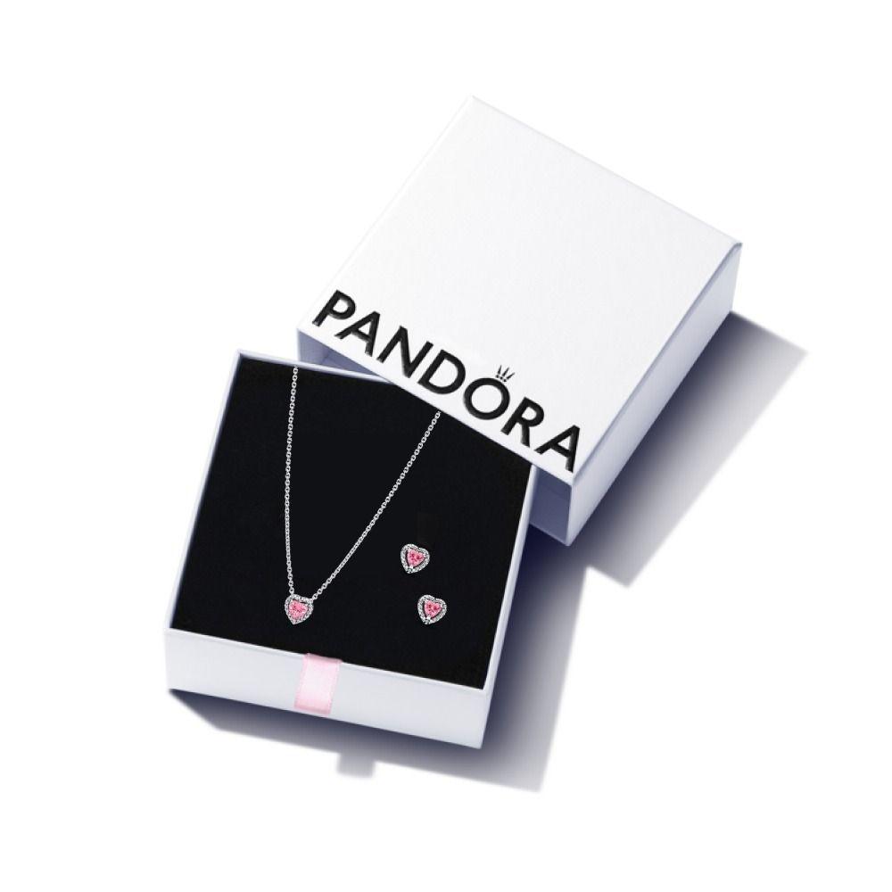 Conjunto para Regalo Joyas Corazón Rosa-1