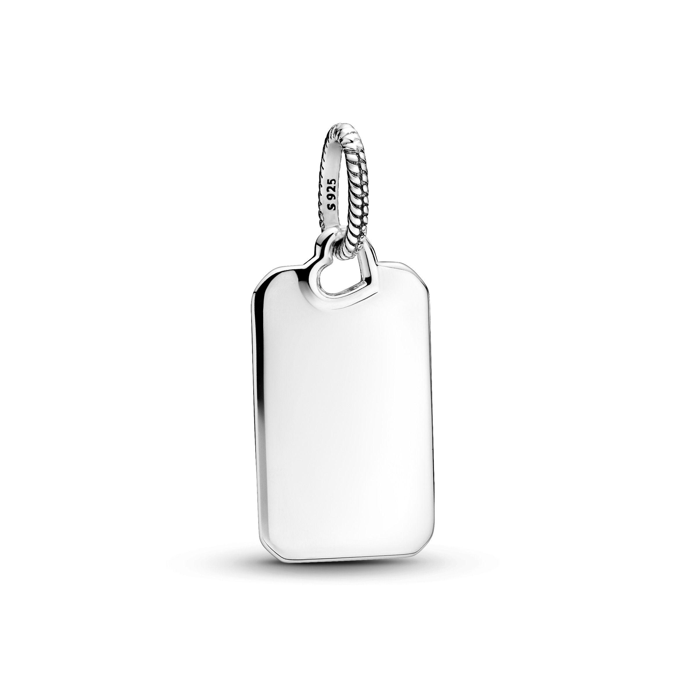Colgante Etiqueta Rectangular Para Grabar en Plata-0