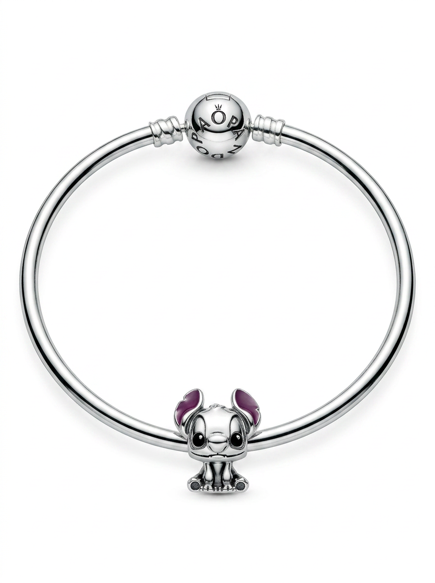 Charm en Plata Disney Lilo y Stitch con Esmaltes Diversos.-2