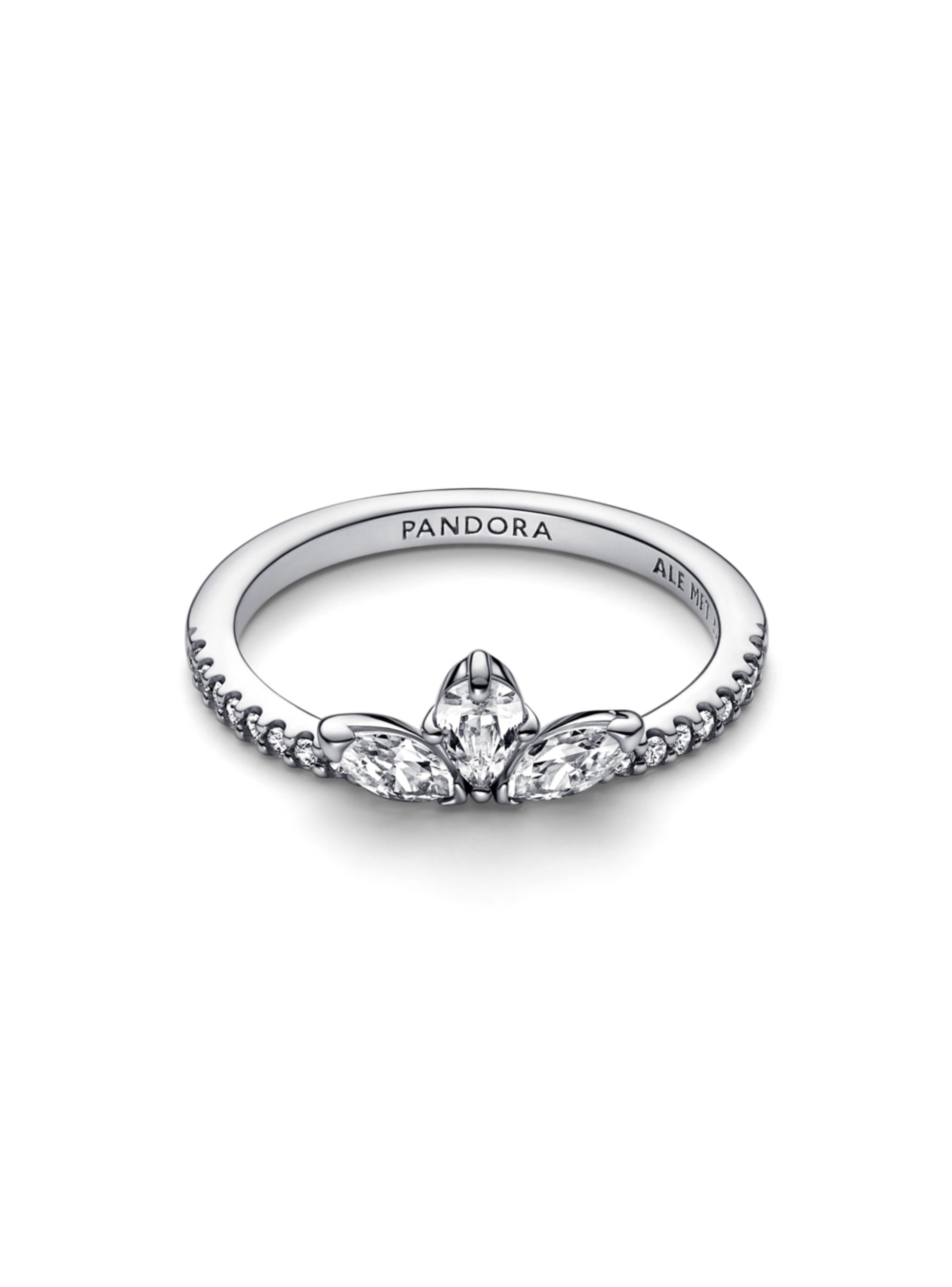 Anillo en Plata  Racimo Herbario  Brillante -0