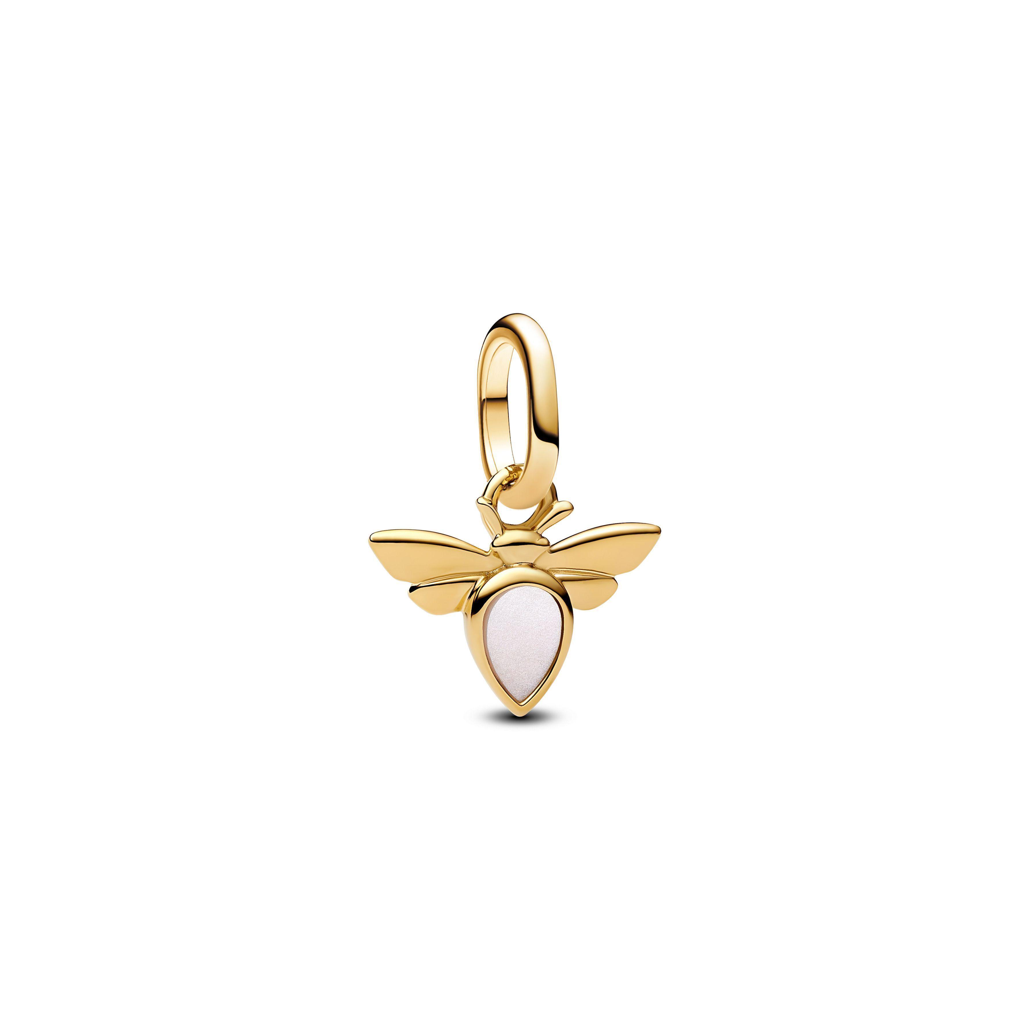 Mini Charm Colgante Abeja Blanca-0