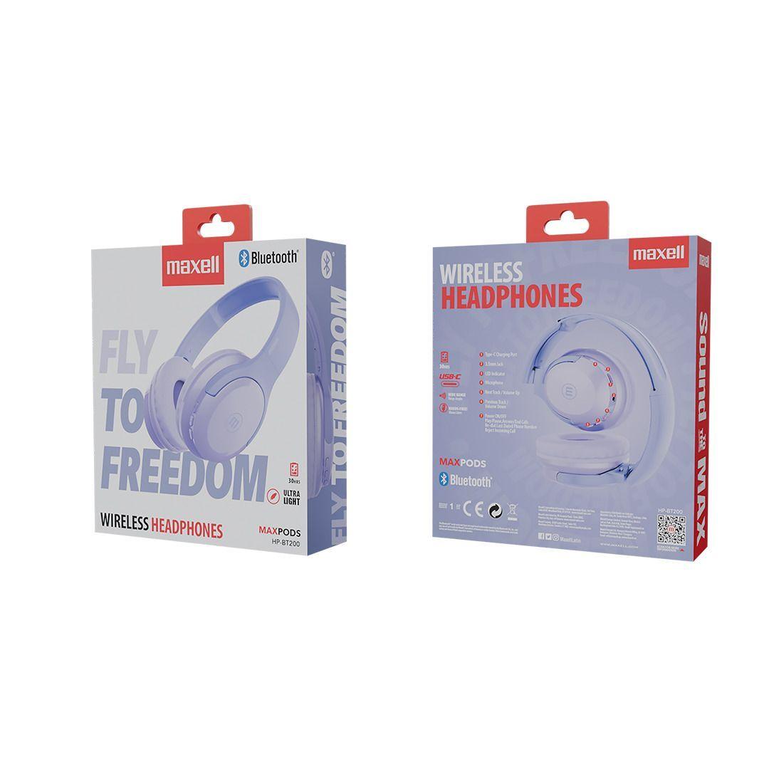 Audífonos inalámbricos Maxell Bluetooth 30 Horas Purpura-2