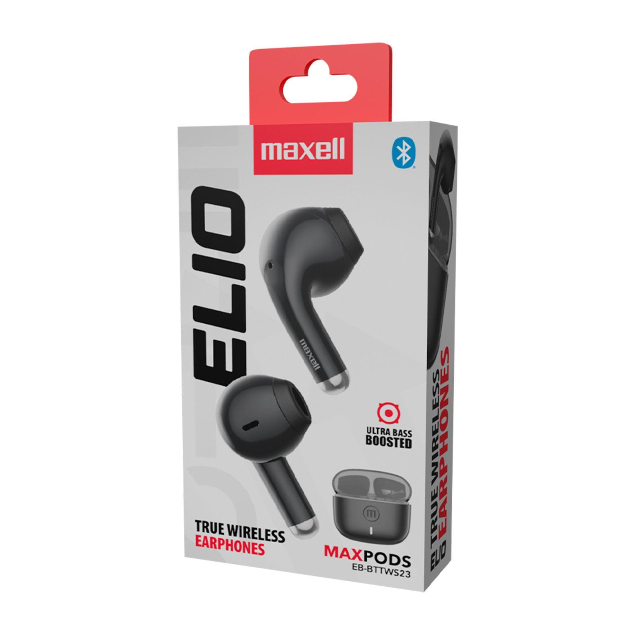 Audífonos Bluetooth Inalámbricos Maxell ELIO 12 Horas Negro/Gris-3