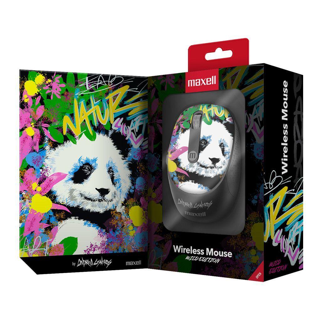 Mouse Inalámbrico Maxell Diseño Wild 4000dpi Usb/usb-c Panda-2
