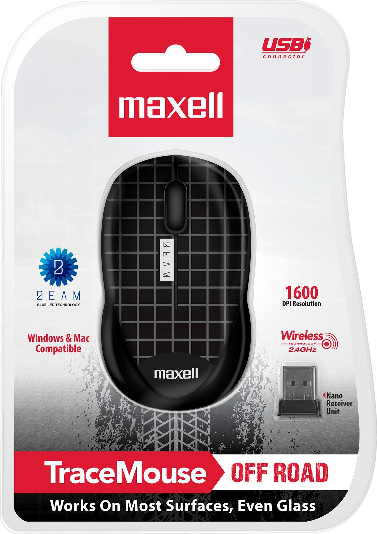 Mouse Óptico Inalámbrico Maxell Trace 1600 Dpi 2.4ghz Negro-2