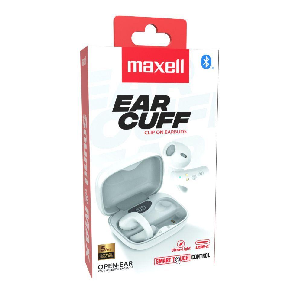 Aud fonos Bluetooth Maxell Ear Cuff Clip On Open Ear TWS Blanco-3