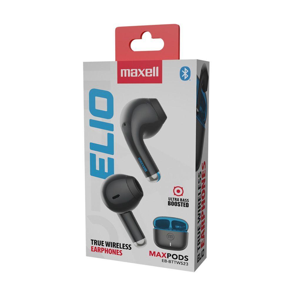 Aud fonos Bluetooth inal mbricos Maxell ELIO 12 Horas Negro Azul-2