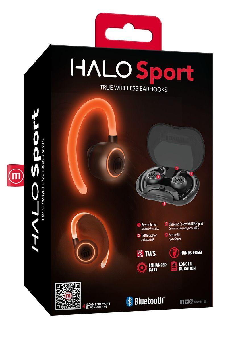 Audífonos Deportivos Inalámbricos Maxell Bluetooth Tws Halo con Iluminación-2
