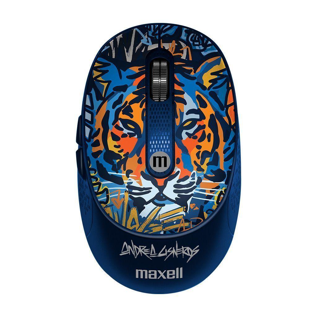 Mouse Inalámbrico Maxell Diseño Wild 4000dpi Usb/usb-c Tigre-0