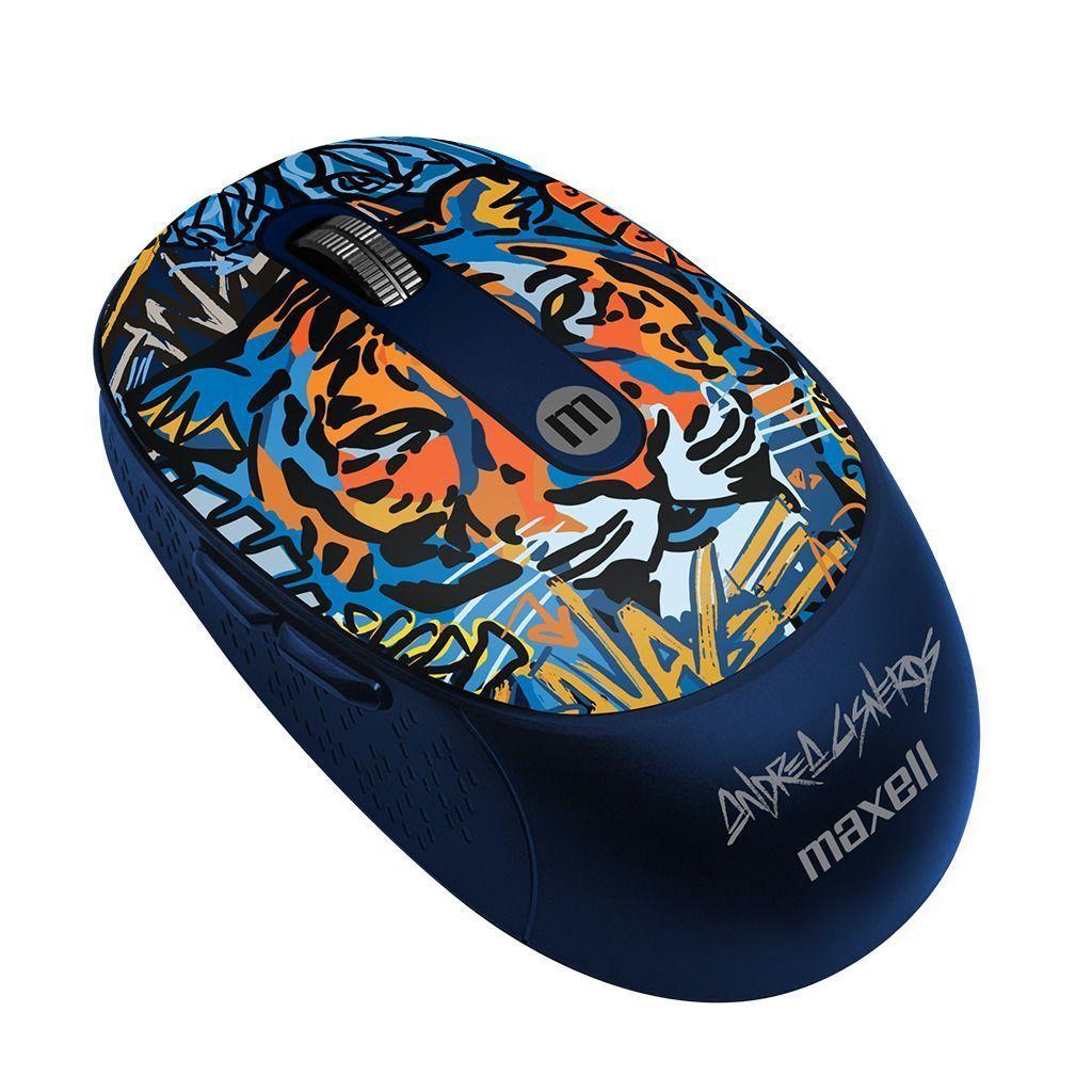 Mouse Inalámbrico Maxell Diseño Wild 4000dpi Usb/usb-c Tigre-1