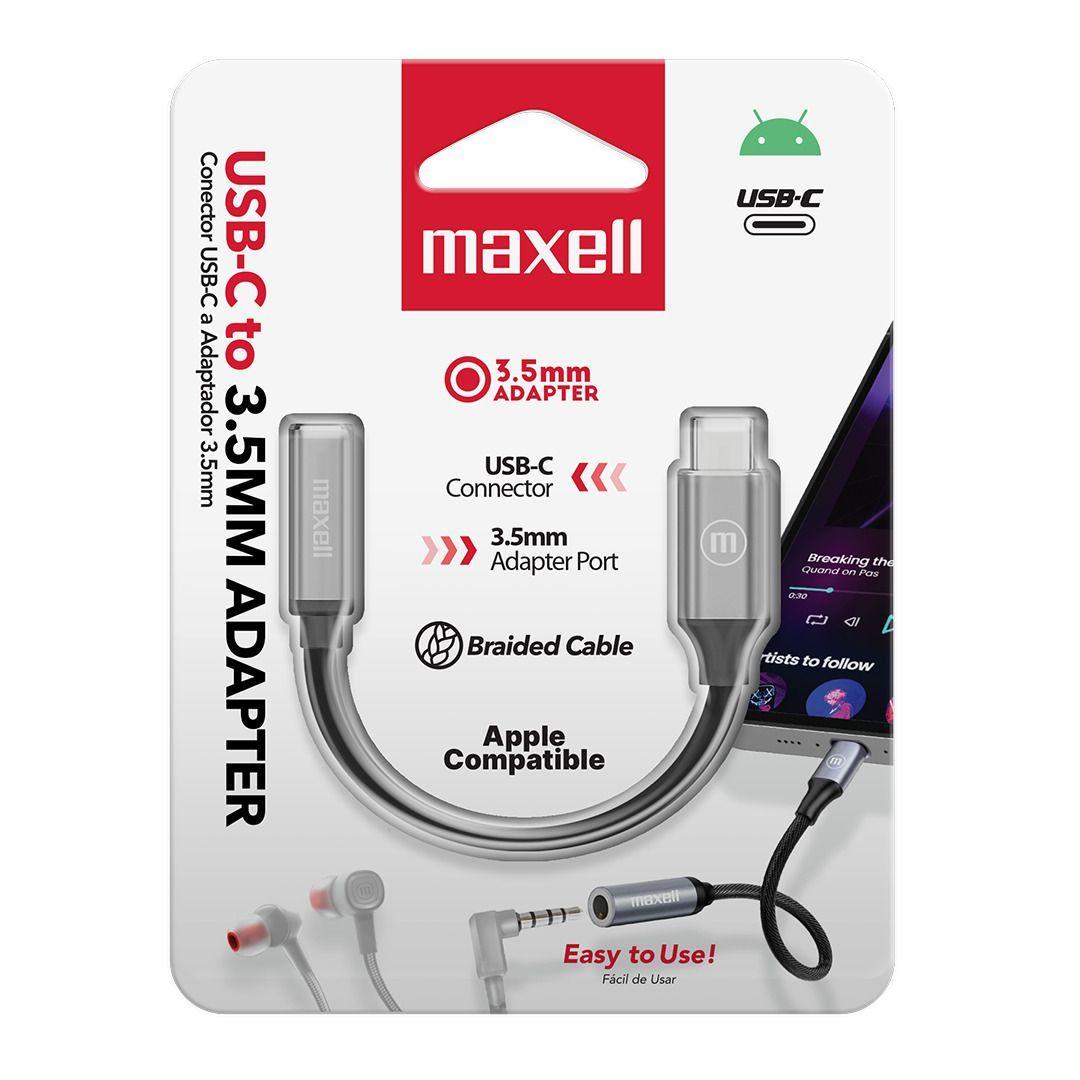Adaptador Maxell Usb-c A 3.5mm Cable Trenzado-2