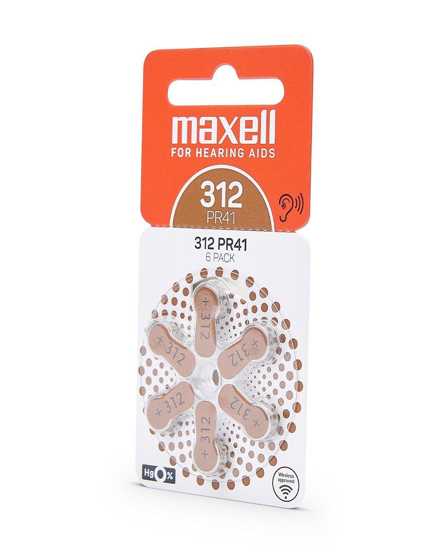 Pilas Para Audífonos Maxell Tamaño 312 Auditivas 6un-1