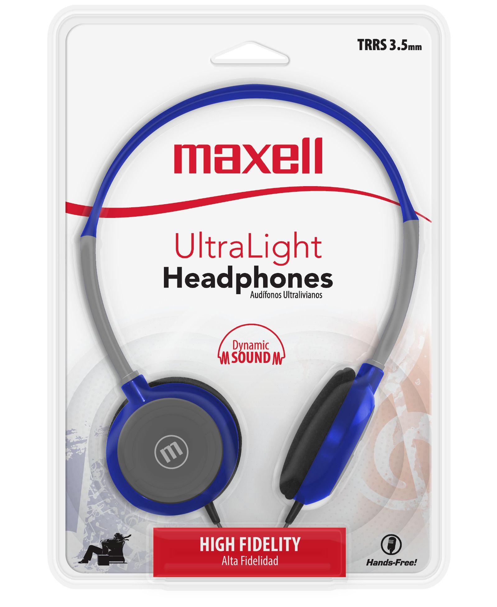 Audífonos Maxell HP-200 Ultra Livianos Azul-1