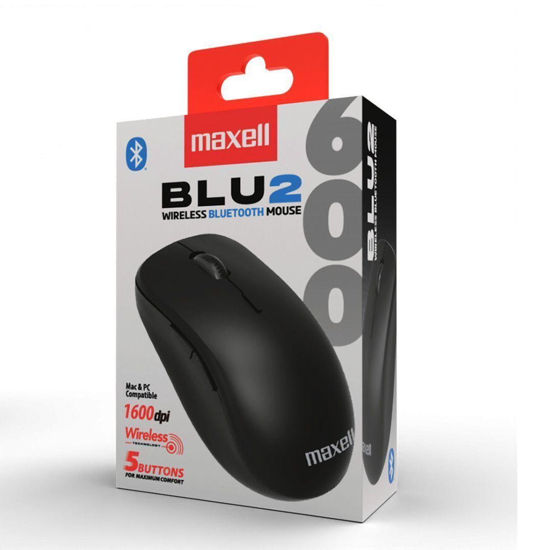 Mouse Bluetooth Inalámbrico Maxell BLU2 1600 DPI Clic Silencioso Negro-3