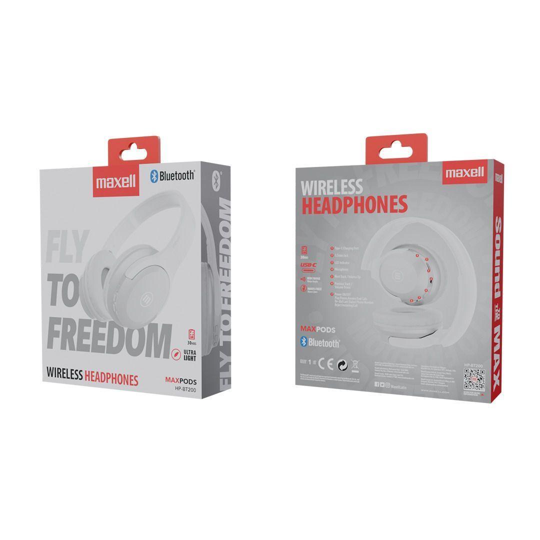 Audífonos inalámbricos Maxell Bluetooth FLY 30 Horas Blanco-2