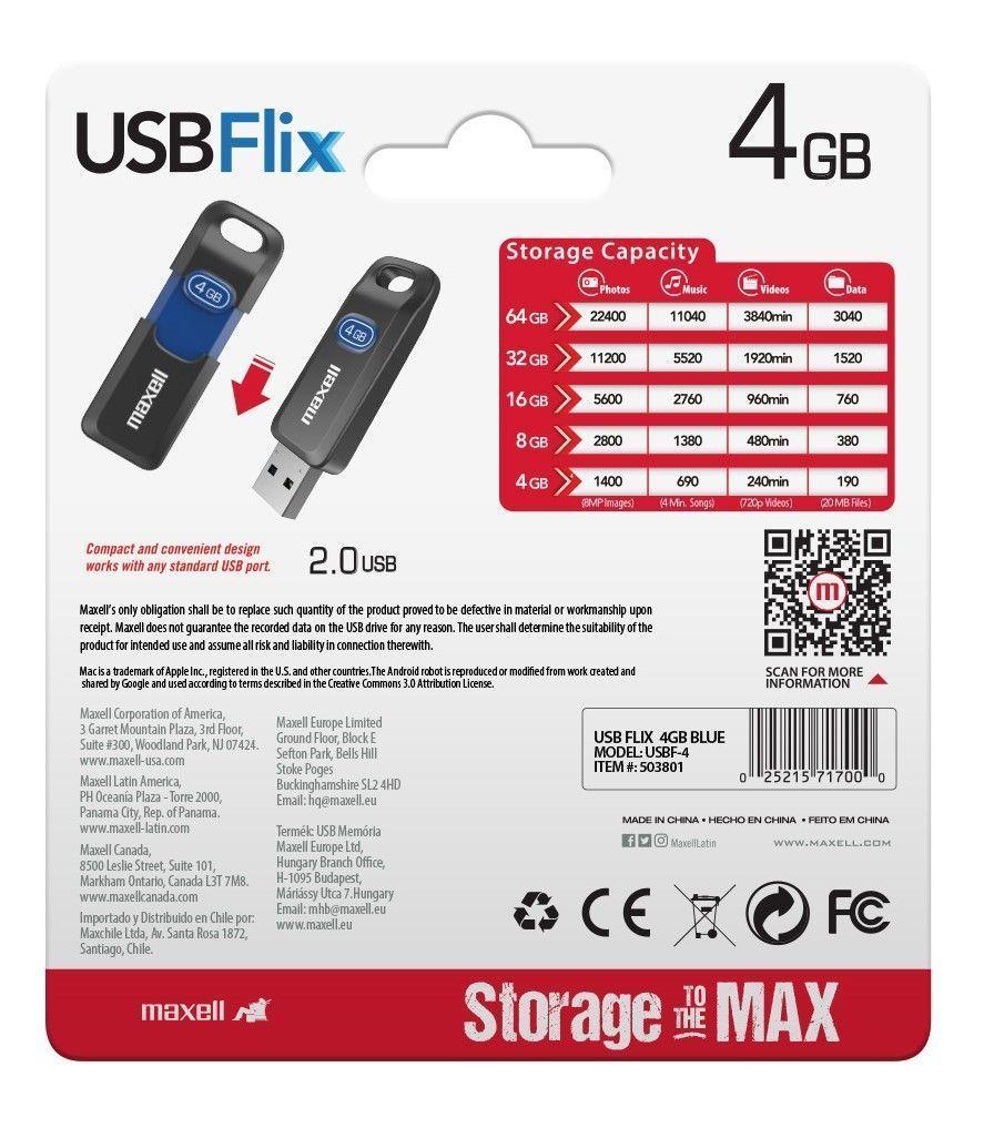 Pendrive Maxell FLIX 4GB 2.0-2