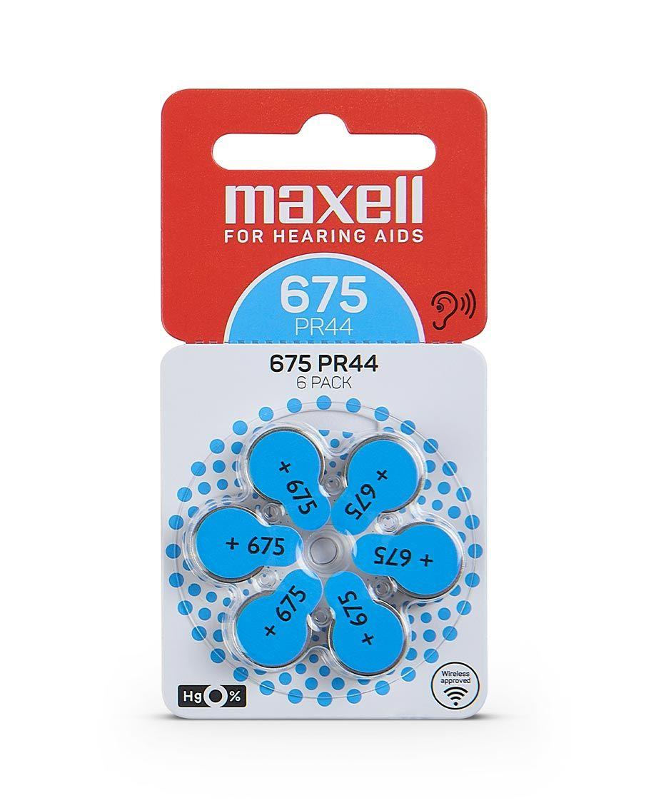 Pilas Para Audífonos Maxell Tamaño 675 Auditivas 6un-0