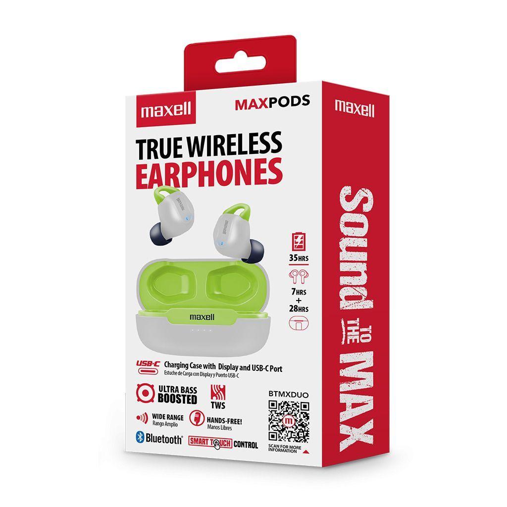 Audífonos inalámbricos Maxell Bluetooth MaxPods 35 Horas Blanco-3