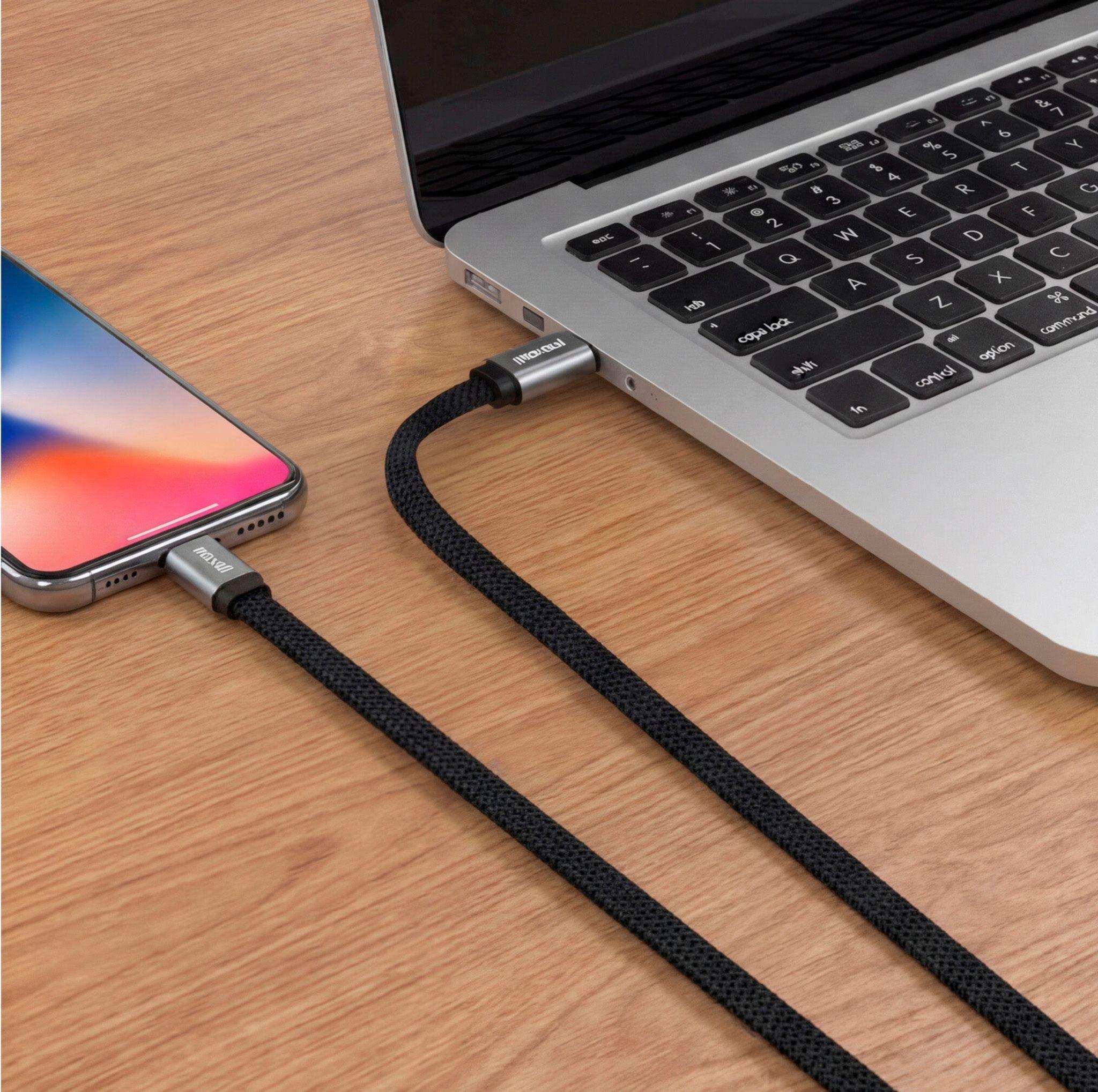 Cable Trenzado Magn tico 100W USB C a USB C Maxell 2 Metros Carga R pida Negro-3