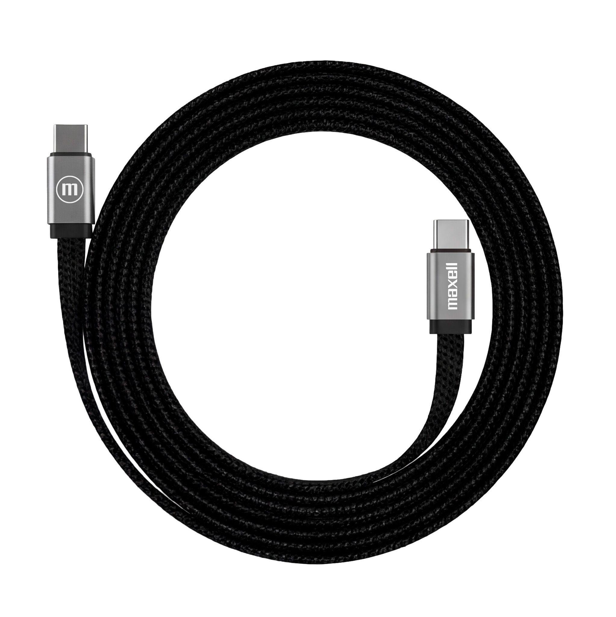 Cable Trenzado Magnético 100W USB C a USB C Maxell 2 Metros Carga Rápida-1