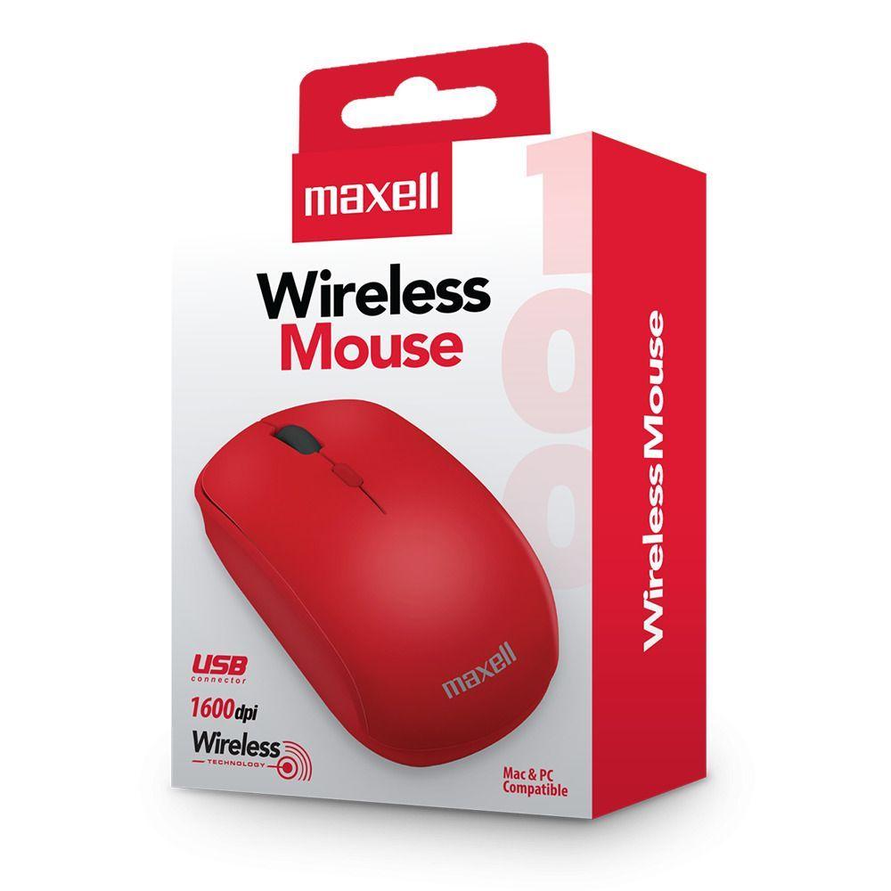 Mouse Inalámbrico Maxell 1600 DPI MOWL-100 Rojo-2