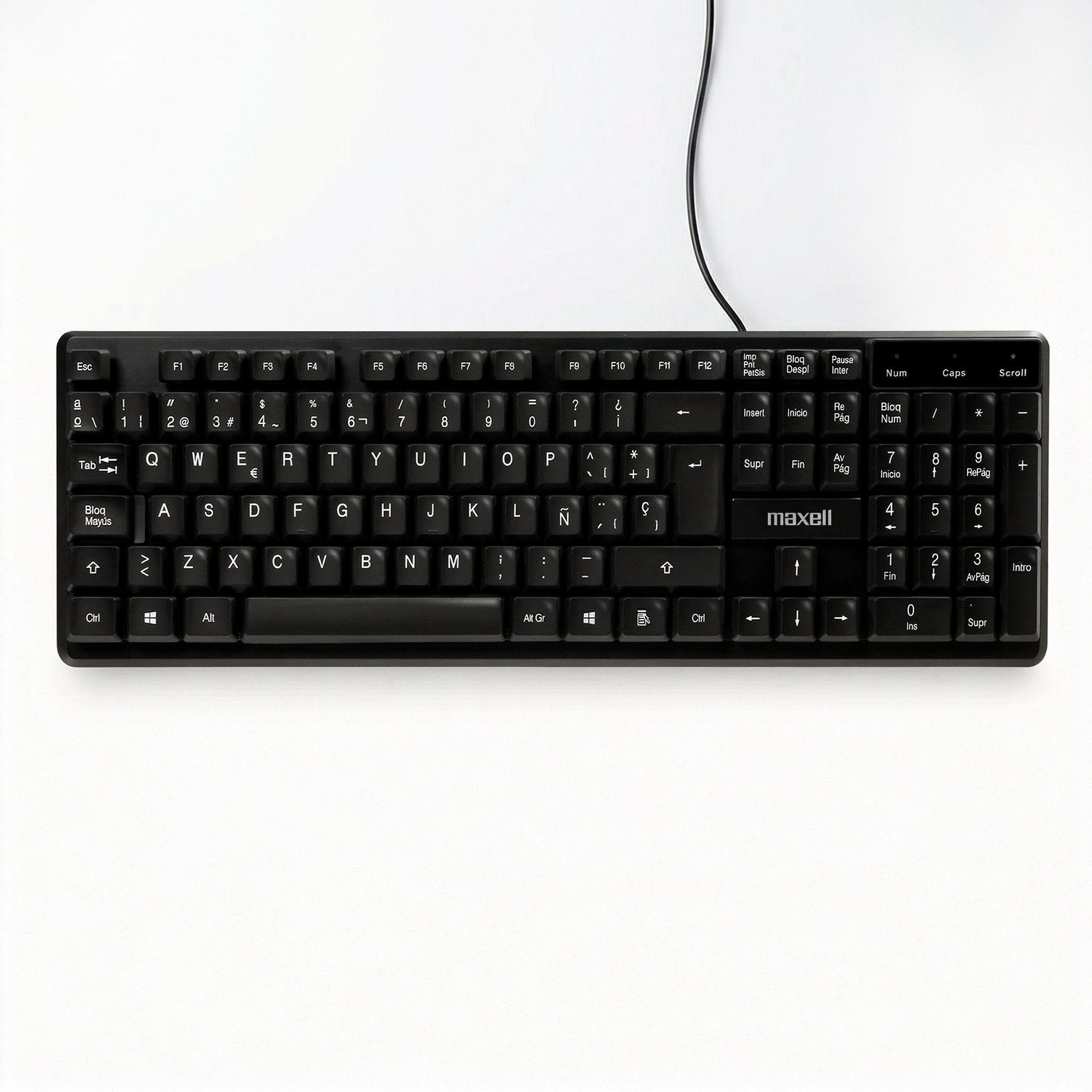 Teclado Básico Maxell KB-80 Conector Usb-0