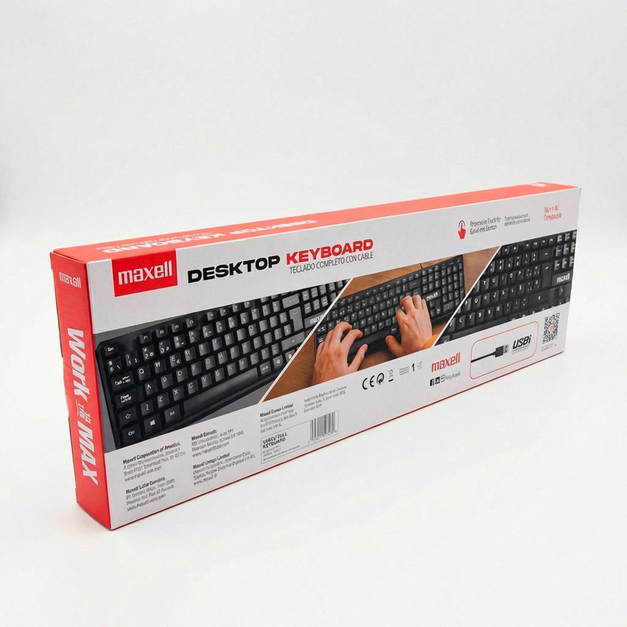 Teclado Básico Maxell KB-80 Conector Usb-5