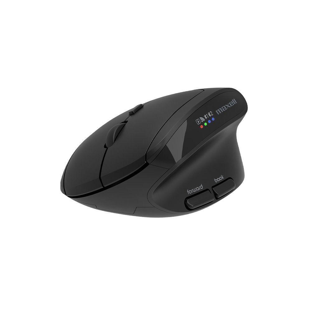 Mouse Vertical Bluetooth Ergonómico Maxell 2400 DPI Inalámbrico Negro-4