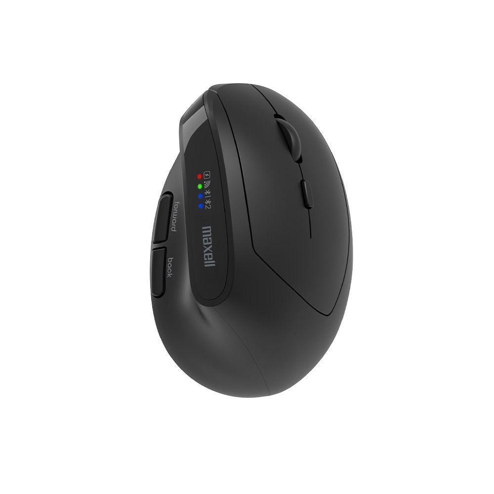 Mouse Vertical Bluetooth Ergonómico Maxell 2400 DPI Inalámbrico Negro-5