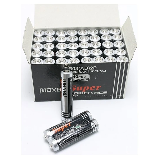 Pack 40 Pilas Carbon Maxell Tamaño AAA-0