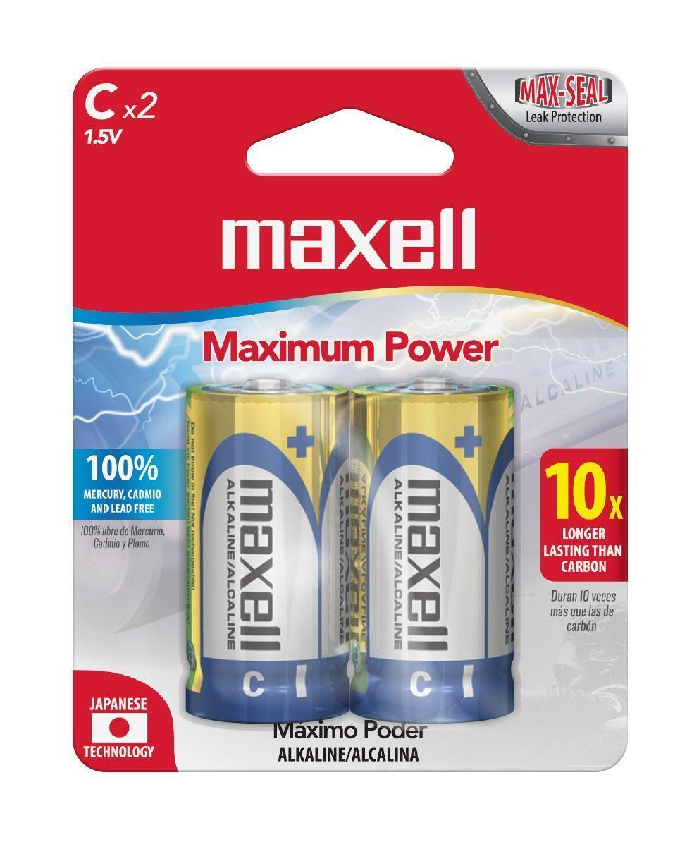 Pack 2 Pilas Alcalinas Maxell Tipo C-0