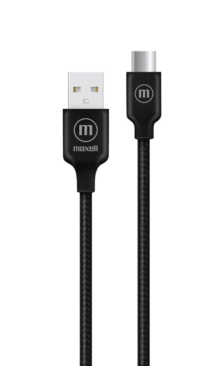 Cable Trenzado USB a USB C Maxell 2 Metros Carga Rápida Negro-0