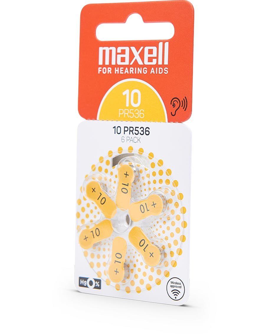 Pilas Para Audífonos Maxell Tamaño 10 Auditivas 6un-1