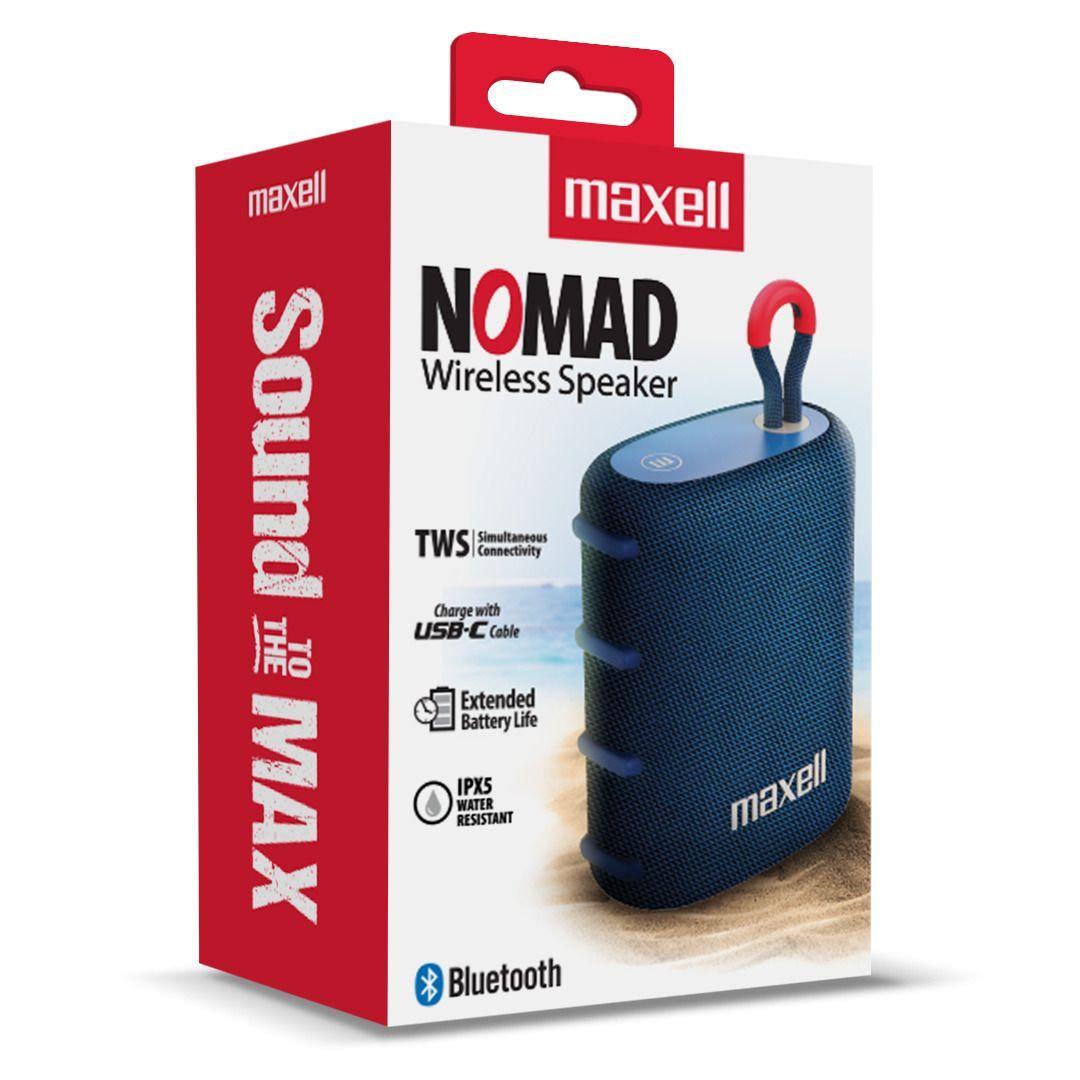 Parlante Bluetooth Portátil Maxell Nomad Tws 15 Hr Ipx5 Azul-1