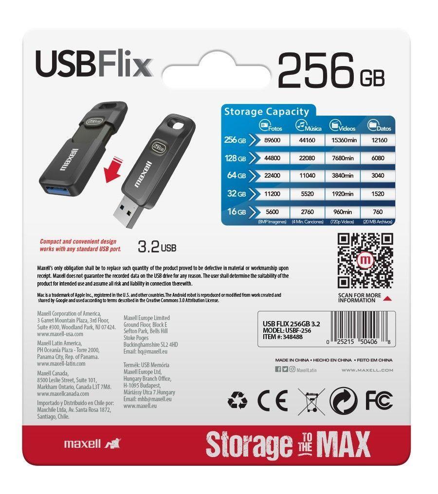 Pendrive Maxell FLIX 256GB 3.2-3